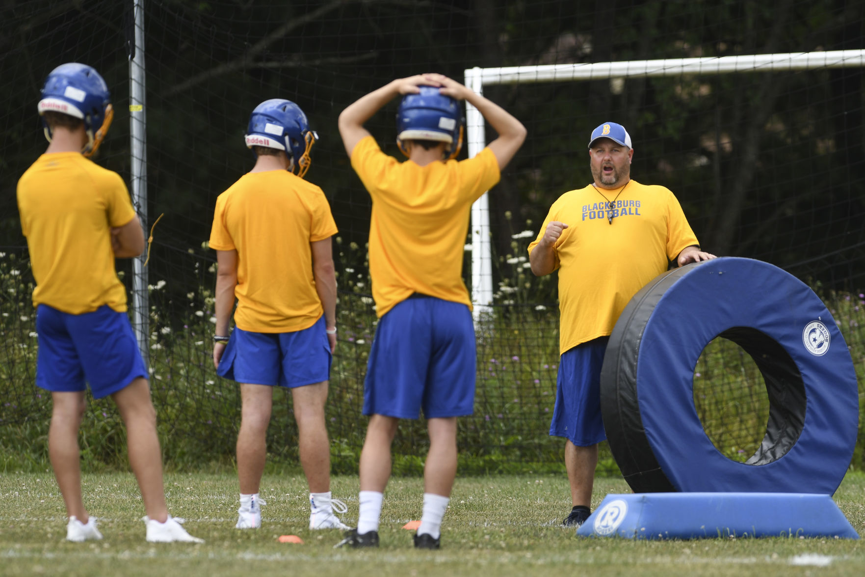 Blacksburg high school football practice
